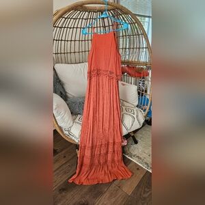 Francesca NWT long rust colored dress